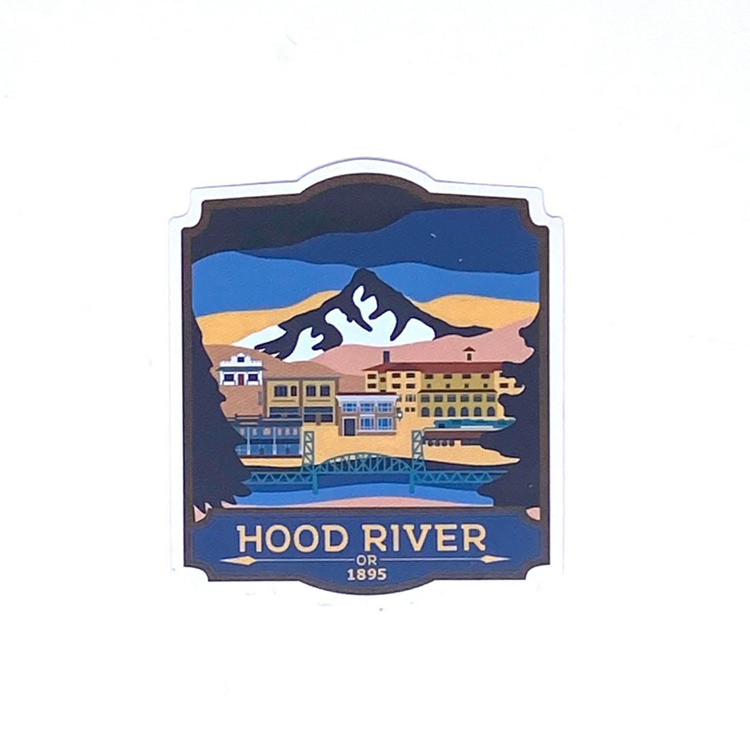 Landmarks Unlimited, Oregon, Natural Wonders, 4", Sticker, Hood River